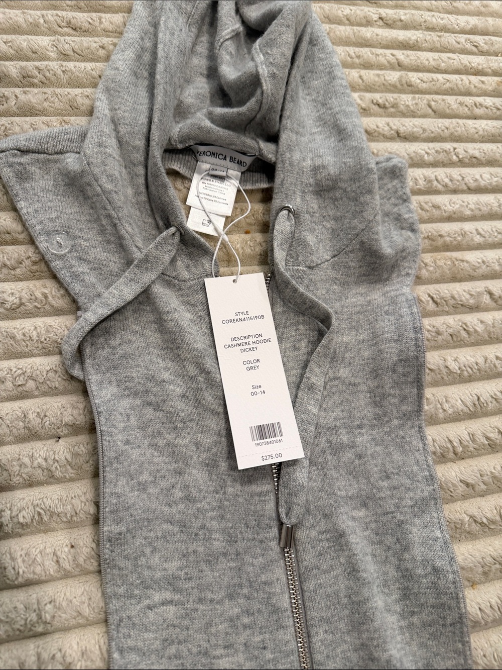 Veronica Beard Gray Cashmere Dickie - Picture 3 of 3